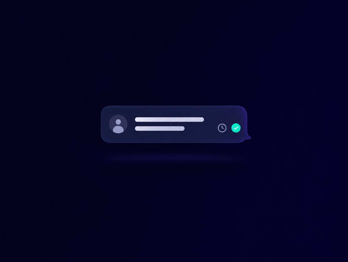 Compliant outreach message UI card
